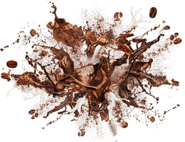 Coffee beans splash